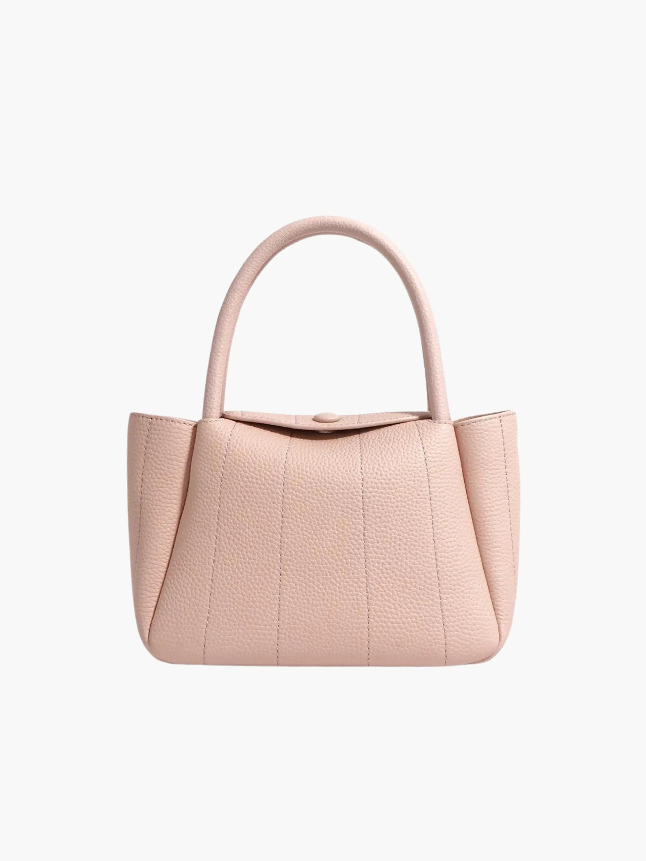 Women leather tote bag minimalist structured design