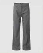 Men straight leg dress trousers with centre crease in grey and black