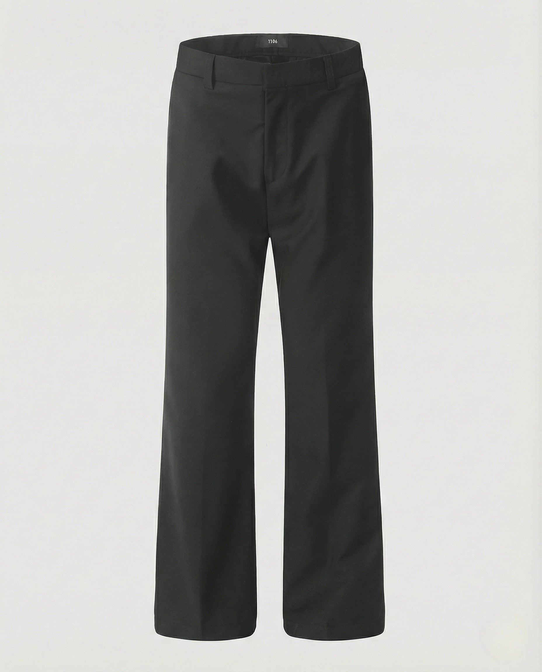 Men straight leg dress trousers with centre crease in grey and black