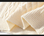 Men thick knit turtleneck sweater relaxed fit winter pullover
