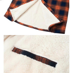 Men's sherpa lined plaid shirt jacket, button-down, available in multiple colors