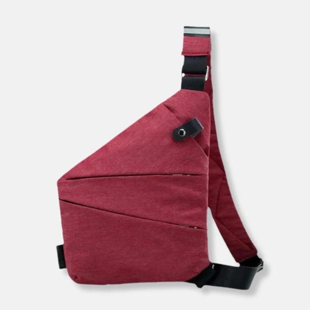 Anti-theft crossbody bag with RFID blocking and hidden zippers for travel