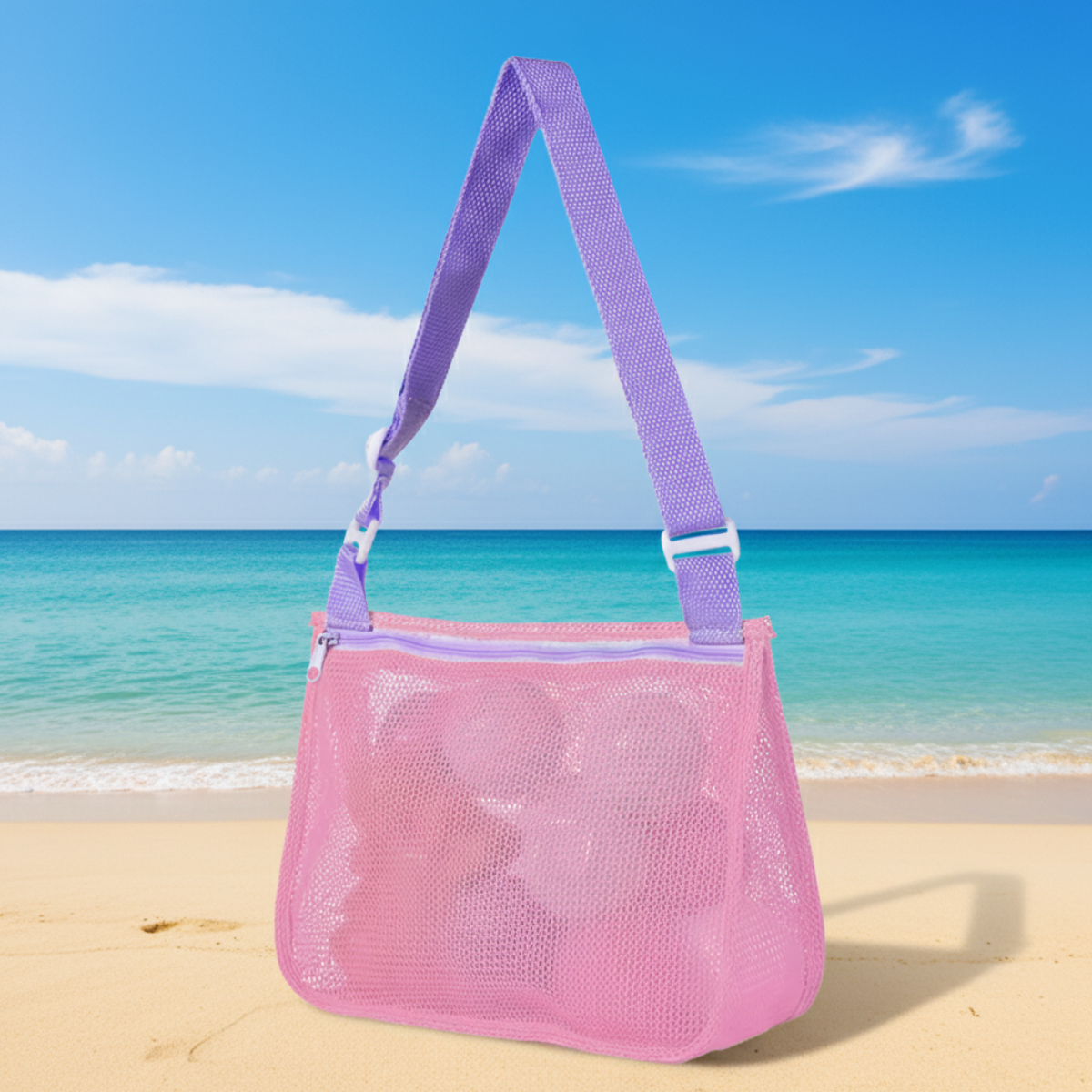 Beach Toy Bag | Mesh Sand-Free, Kids & Family | Yvaine