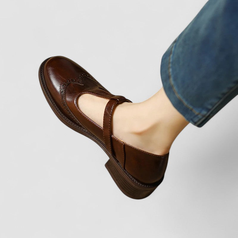 Orthopedic Flats Women Mary Jane Shoes Low Heel Casual Ankle Strap