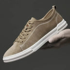 Genuine Italian leather sneakers in white black khaki and beige suede