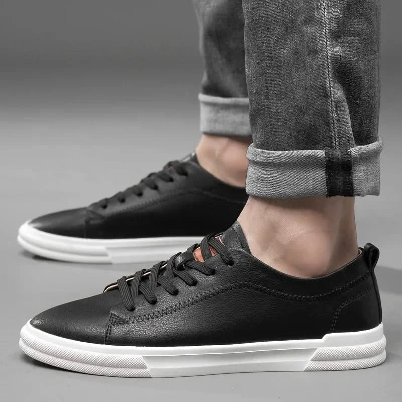 Genuine Italian leather sneakers in white black khaki and beige suede