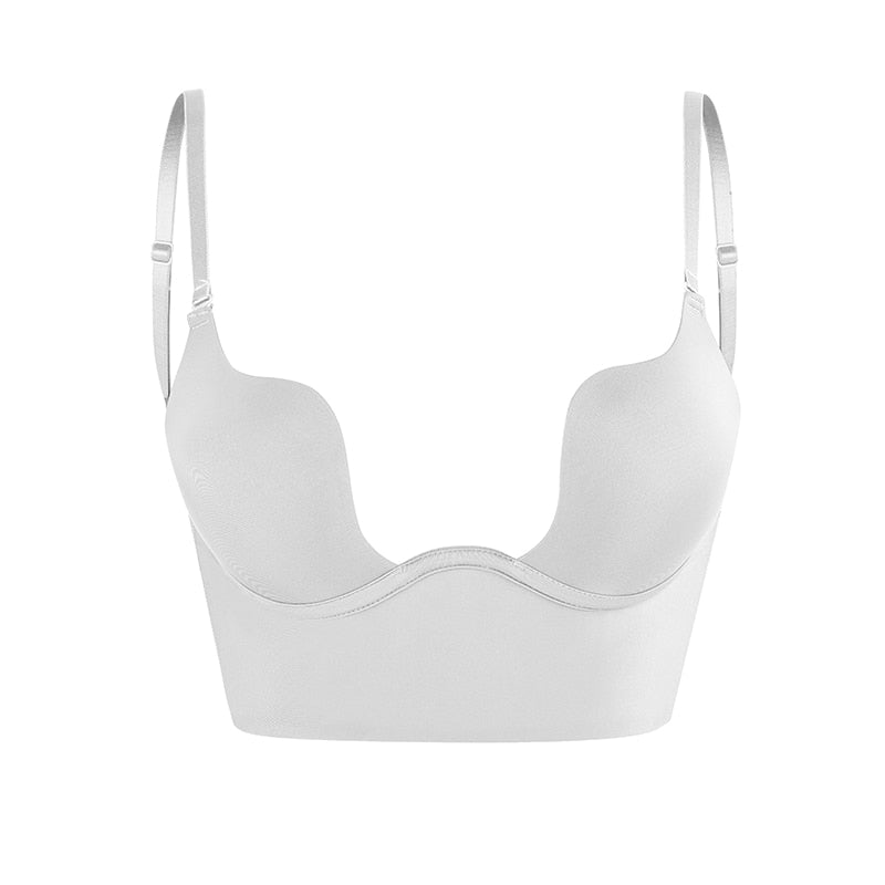 Backless bra strapless seamless invisible support for open-back dresses