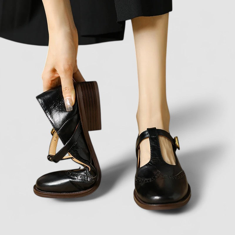 Orthopedic Flats Women Mary Jane Shoes Low Heel Casual Ankle Strap