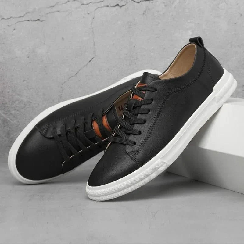 Genuine Italian leather sneakers in white black khaki and beige suede
