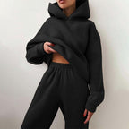 Women 2 piece oversized jogger set casual lounge tracksuit