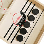 2-in-1 tabletop game set foosball and shuffleboard wooden indoor board