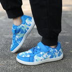 Kids barefoot mesh sneakers wide toe box zero-drop rubber sole