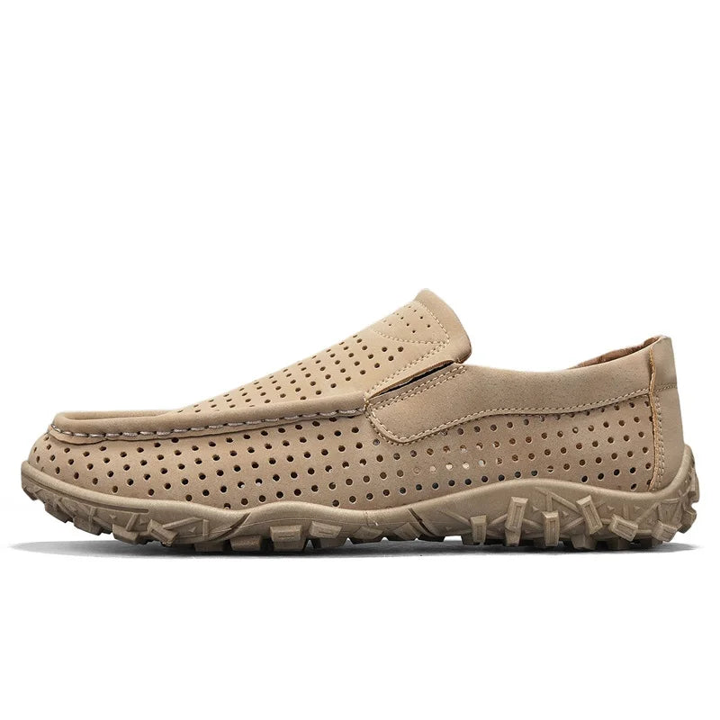Men's breathable slip-on loafers with cushioned sole, casual smart style