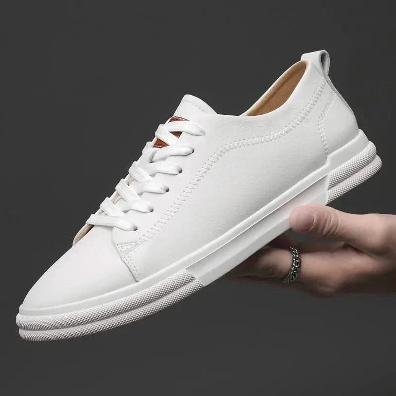 Genuine Italian leather sneakers in white black khaki and beige suede