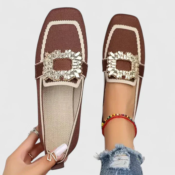 Women's orthopedic loafers slip-on with cushioned insole and flexible sole