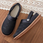 Women mesh slip-on clogs with cushioned footbed and elastic heel strap