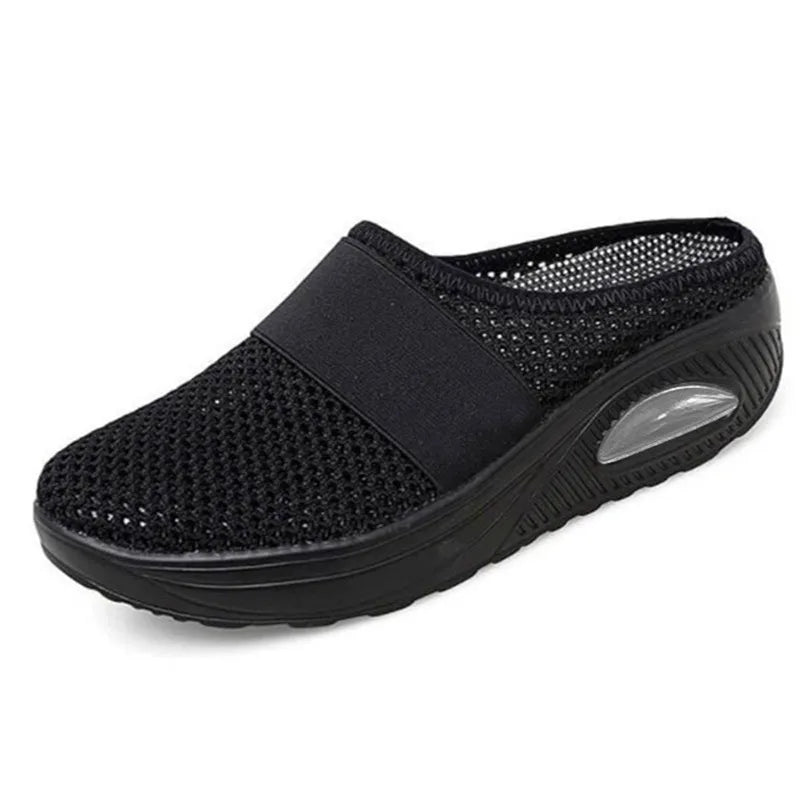 Women Orthopedic Shoes Slip On Sandals Breathable Mesh Air Cushion