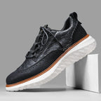 Women orthopedic sneakers cushioned breathable in Blue White and Black