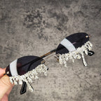 Glitter sunglasses festival party eye-catching with colored lenses, 6 colors