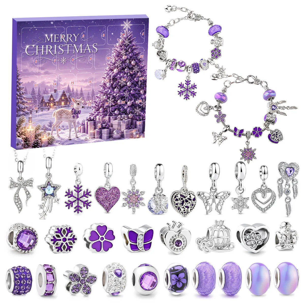 Charm Bracelet Advent Calendar Christmas 24 Days DIY Jewelry Kit