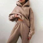 Women 2 piece oversized jogger set casual lounge tracksuit