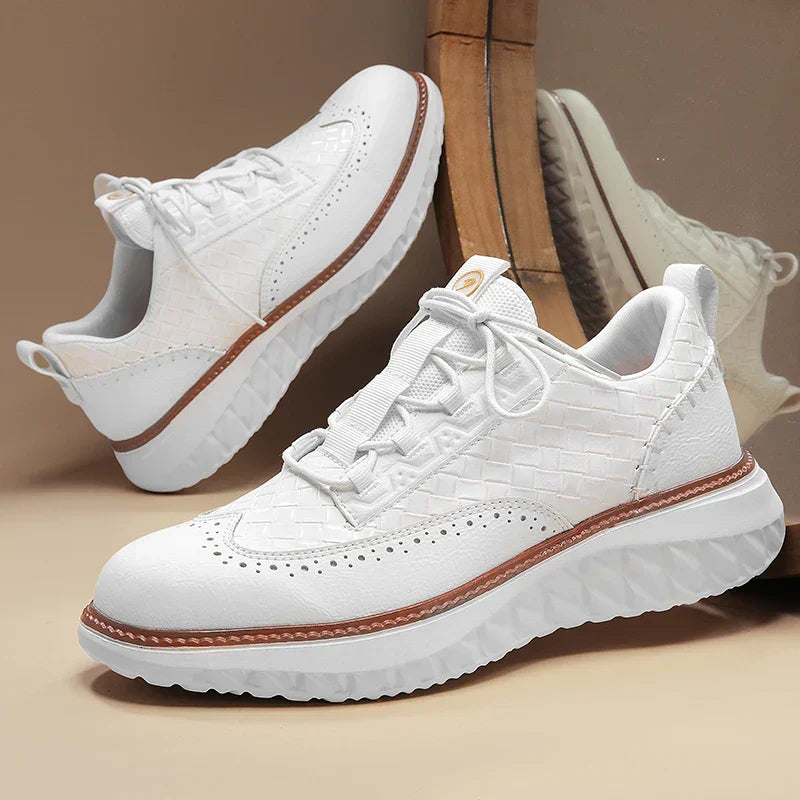 Women orthopedic sneakers cushioned breathable in Blue White and Black