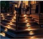 Solar Garden Light Step Lamp Waterproof LED Deck Light Multipack