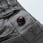 Men's cotton cargo shorts with multi-pocket design in casual style