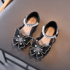 Kids Sandals Little Girls Flat Heel Bow Sequin Rhinestone Glitter Bling