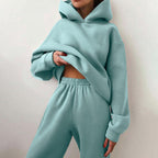 Women 2 piece oversized jogger set casual lounge tracksuit