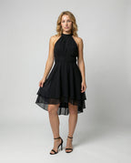 Women's ruffle summer dress lightweight figure-hugging fit, spring and summer