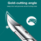 Toenail clipper for seniors with ergonomic grip and stainless steel curved blades for thick nails