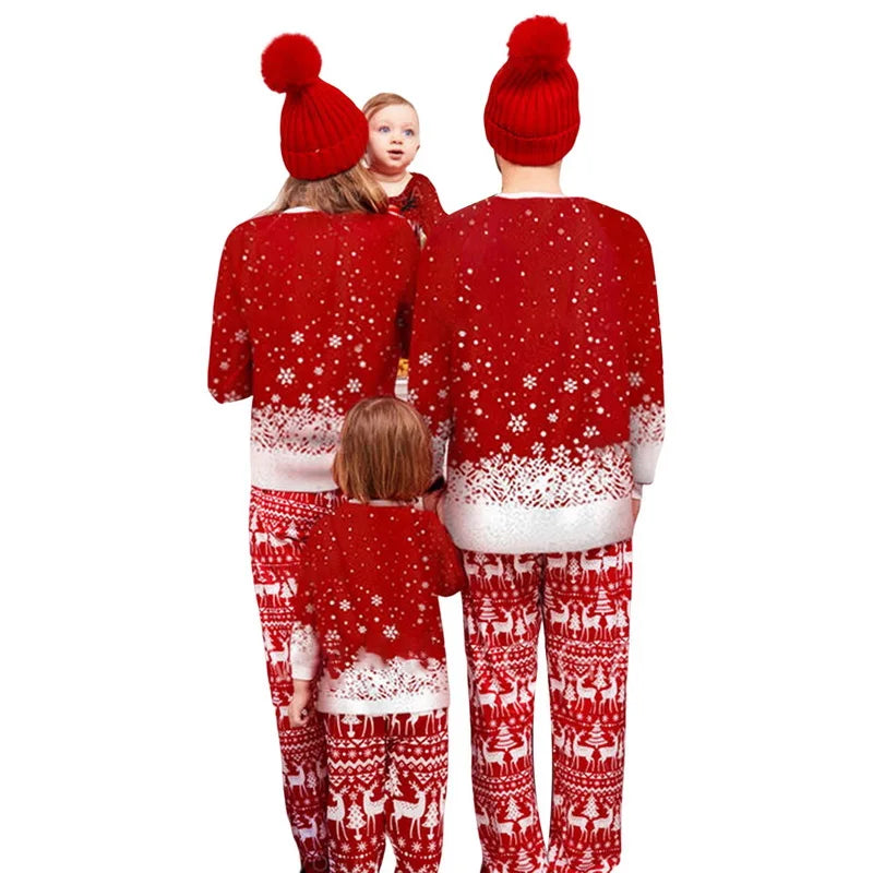Christmas Pajamas Women Plus Size Winter Reindeer Print Set
