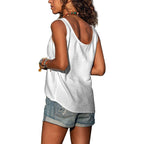 Women's sleeveless tank top Ibiza style slim fit, casual summer top