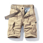 Men's cotton cargo shorts with multi-pocket design in casual style