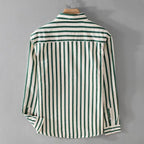 Men striped top relaxed fit available in Khaki Black and Green