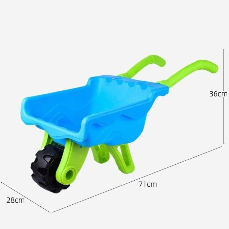 Sand and beach toy set 22-piece wheelbarrow play set BPA-free for kids ages 2-6