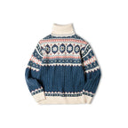 Christmas Jumper Men | Fair Isle Turtleneck Sweater | Warm Winter