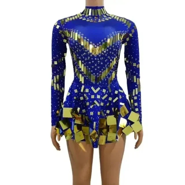 Sequin Dress Women Stretch Mini Sparkly Sweetheart Neckline