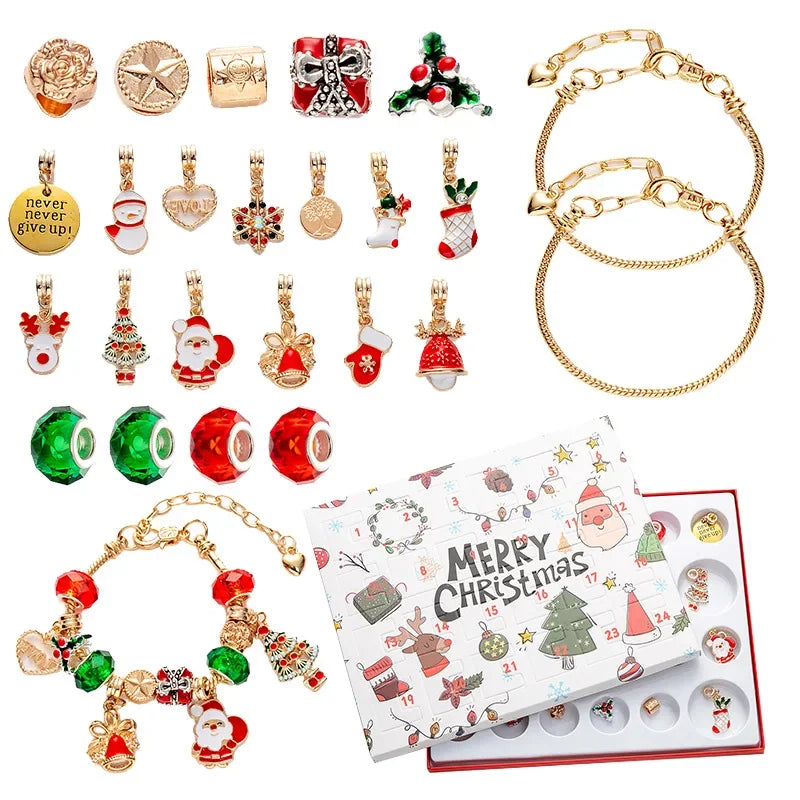 Jewelry Advent Calendar 24 Days Christmas Countdown Holiday Surprise Gift