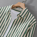 Men striped top relaxed fit available in Khaki Black and Green