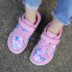 Kids barefoot mesh sneakers wide toe box zero-drop rubber sole