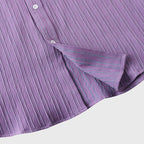 Men's linen cotton blend summer shirt with spread collar and classic fit