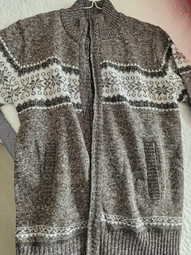 Christmas Jumper Men | Cotton Zip Stand Collar Cardigan Warm Thick