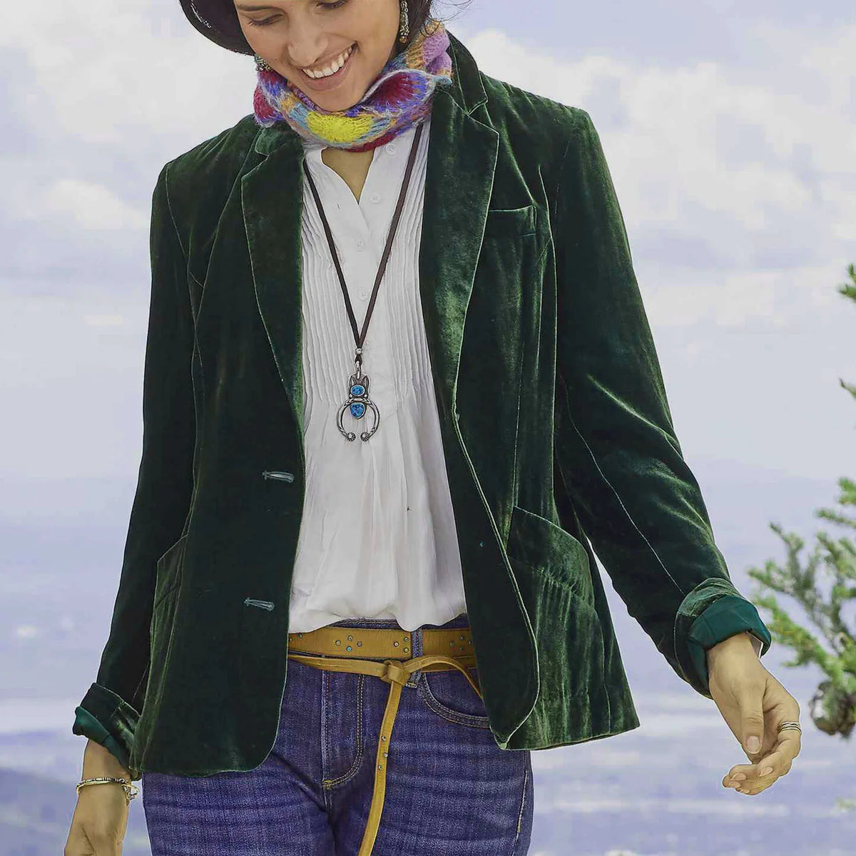 Women Velvet Blazer Casual Slim Fit Notched Lapel Long Sleeve