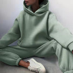 Women 2 piece oversized jogger set casual lounge tracksuit