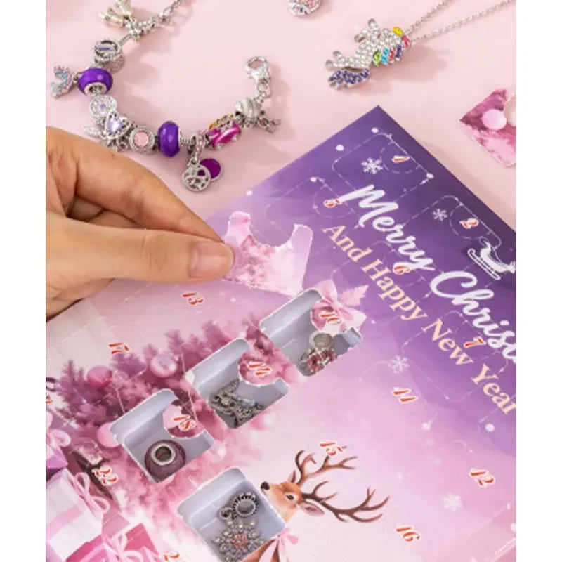 Charm Bracelet Advent Calendar Christmas 24 Days DIY Jewelry Kit