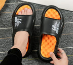 Unisex massage slippers with orthopedic arch support and non-slip cushioned sole
