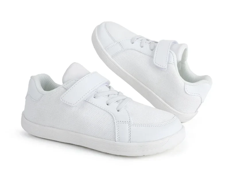 Kids barefoot mesh sneakers wide toe box zero-drop rubber sole