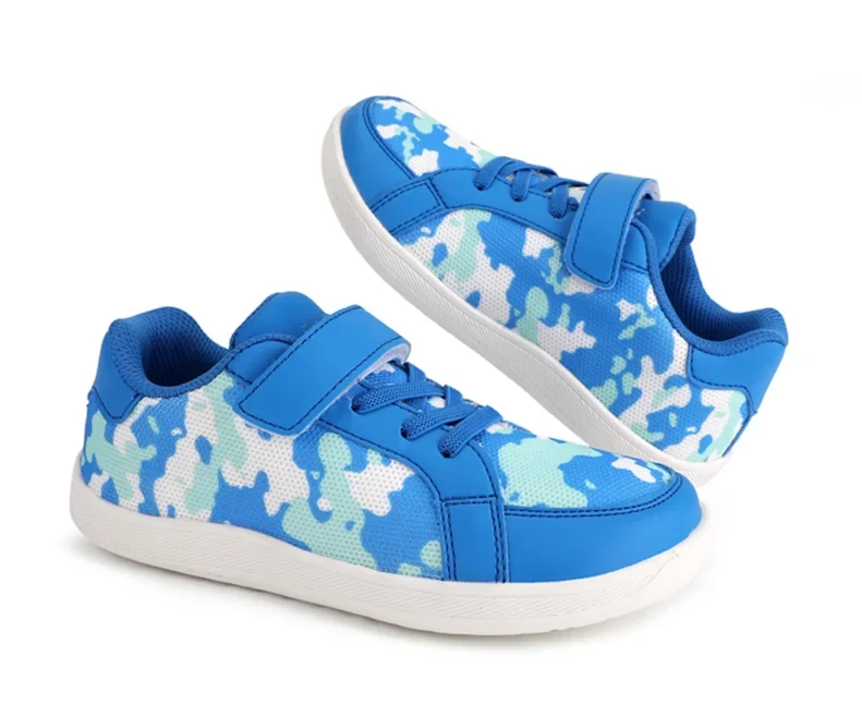 Kids barefoot mesh sneakers wide toe box zero-drop rubber sole
